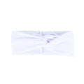 Motique Accessories White Solid Twist Turband Headwrap Hair Band for Women - color: White