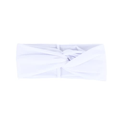 Motique Accessories White Solid Twist Turband Headwrap Hair Band for Women - color: White