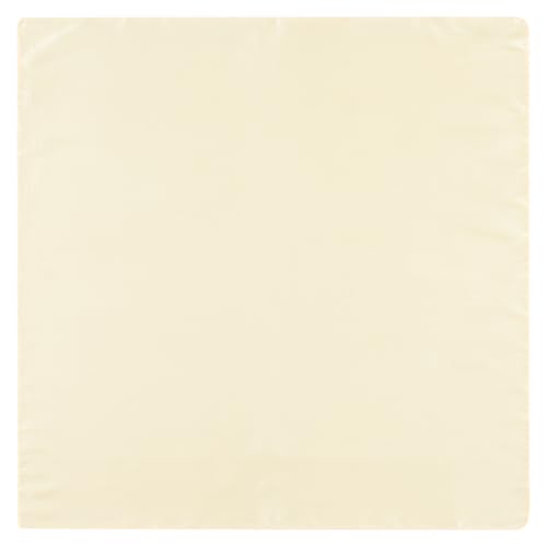 QBSM Womens 23.6 inch Satin Silk Feeling Formal Square Neck Scarf Head Hair Wraps Kerchief - color: Cream White