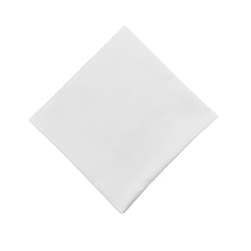 100% Cotton Bandana 27x27 Large Solid Head Scarf for Men Women Thick Opaque Reusable Wrapping Cloth Gift & Lunch - color: White Single