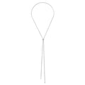 Gold Silver Necklace for Women Y Chain Adjustable Gold Long Necklaces Fashion Dainty Jewelry - color: silver C