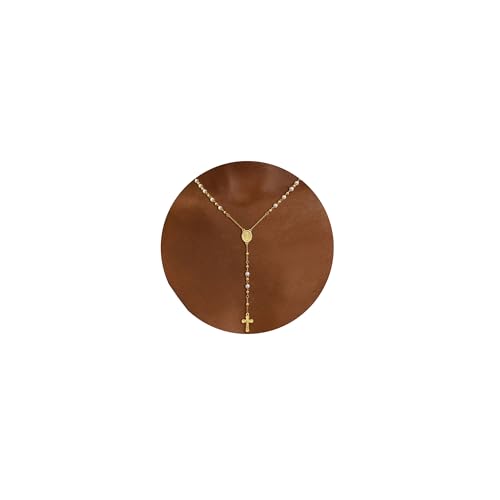 CHESKY Long Necklaces for Women, 14k Gold Plated/Streling Silver Lariat Necklace Dainty Statement Prom Necklace Rosary Cross Sun Drop Pendant Dangle Necklace Gold Prom Jewelry for Women Gifts - style: y necklace 14