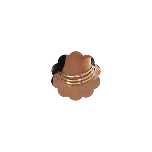 Gold Choker Necklaces for Women Exaggerated Ethnic Big Statement Necklaces African Tribe Wide Metal Choker Jewelry - style: styleA