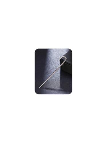 Ear Wrap Hook Earrings for Women Fashion Ear Cuff Crawler Earrings Silver Gold Long Piercing Crystal Curve Style Earring Stick Ear Wrap Earring Rhinestone Trendy Jewelry Gifts - color: full rhinestone-silver