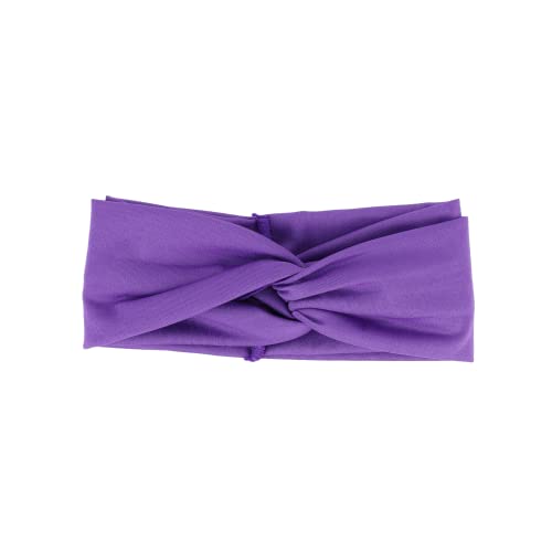 Motique Accessories Purple Solid Twist Turband Headwrap Hair Band for Women - color: Purple