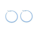Colorful Matte Hoop Earrings 80s Hoop Earring Retro Earrings Neon Earrings Bright Fluorescence Round Hoop Earings for Women - color: light blue
