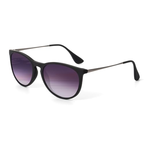 KALIYADI Sunglasses Womens Polarized Womens-Sunglasses: Trendy Sun Glasses with UV400 Retro Style for Party Beach Shopping - color: A02 Gradient Purple