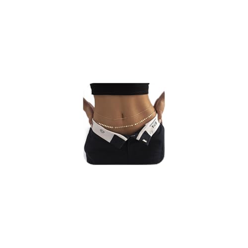 MODRSA Silver Gold Belt Chain Belt for Women Fashion Plus Size Pearl Waist Chains Metal Layered Gold Belts Chains no Tarnish Trendy Pirate Belly Belts for Women Dress Sun Moon Star Waist Jewelry - color: C1- Coin - gold