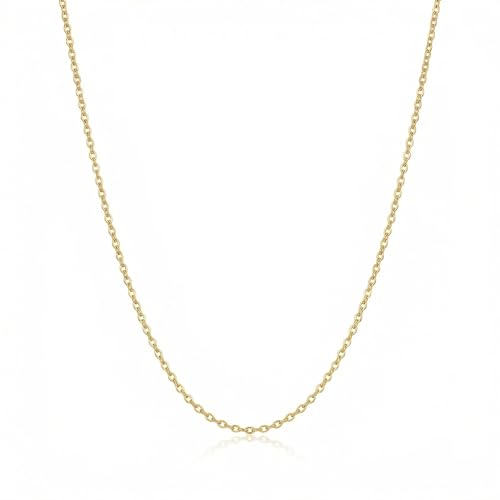 NONAMOIS Gold Chain Necklace for Women Dainty 18K Gold Plated Thin Satellite Beaded Turquoise Necklace Simple Layered Boho Jewelry Christmas Gifts - color: O Chain-Gold