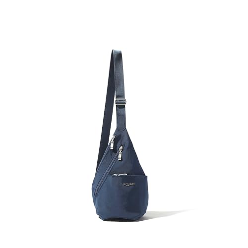 Baggallini Mini Sling - 12x7" Sling Crossbody Bag Backpack with Adjustable Shoulder Strap - color: Pacific