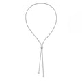 Gold Silver Necklace for Women Y Chain Adjustable Gold Long Necklaces Fashion Dainty Jewelry - color: silver B