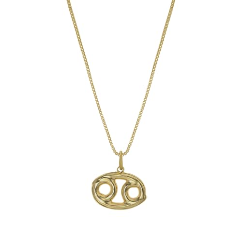 James Michelle Bubble Zodiac Necklace for Women – 3-Year Color Guarantee – Waterproof, Non-Tarnish, Hypoallergenic, Gold PVD Coated – Great for Beach, Wedding, Gifts - style: Cancer