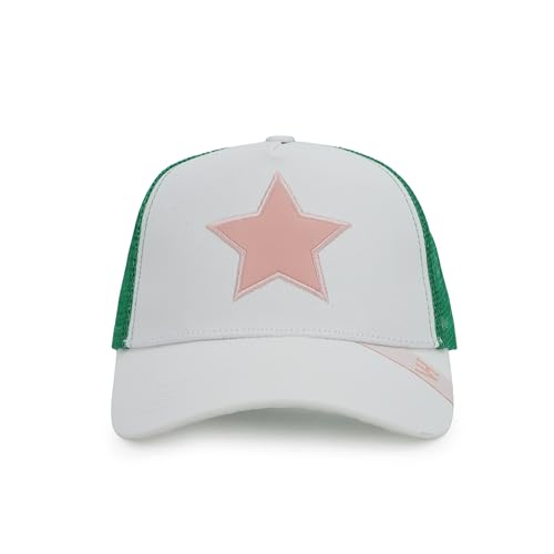 VINTAGE HAVANA Trucker Hats Women | Mesh Adjustable Snapback Hat | Men & Women Cute Trendy Fashion Baseball Cap - color: Stone/Pink/Green