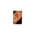 3 Pair Tiny Flat Back Earrings for Women - 14K Gold/White Gold Plated Dainty Cute Small Screw Flatback Stud Earring, Everyday Wear Gift - color: diamond gold