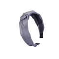 Satin Knot Headband for Women (Grey) - color: Grey