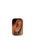 LOYALLOOK Hypoallergenic Flat Back Stud Hoop Earrings for Women, 14K Gold Plated Surgical Steel Earring Stacks Set for Sensitive Ears, Dainty Dangle Chain Silver Cartilage Earring Trendy Piercing Jewelry - color: Silver-pearl