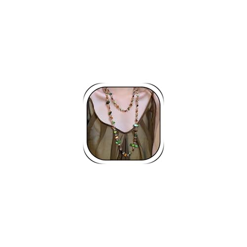 Boho Colorful Seashell Beaded Double Layer Necklace Long Stackable Vacation Necklace Fashion Jewelry Western Gifts - color: A3:long boho necklace