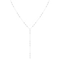 14K Gold Plated Layered Lariat Necklace for Women - Waterproof Non-Tarnish Dainty Gold Chain Necklace, Long Boho Statement Jewelry for Wedding, Prom, Summer Vacation Gifts - color: Beads Y Necklace-Silver