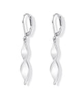 Silver Twisted Leverback Earrings for Women, Hypoallergenic Silver Spiral Drop Dangle Earrings for Women Statement Lightweight Leverback Dangling Jewelry Gifts