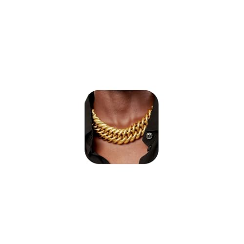 choice of all Chunky Gold Necklace Statement Necklace for Women Punk Chain Thick Gold Choker Jewelry Trendy Birthday Gifts - color: M:Gold