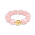 Multicolor Chunky Beaded Bracelet for Women Bold Acrylic Resin Stretch Bracelet Summer Beach Statement Bracelets Trendy Elastic Bangle Jewelry - color: Bead bracelet-pink