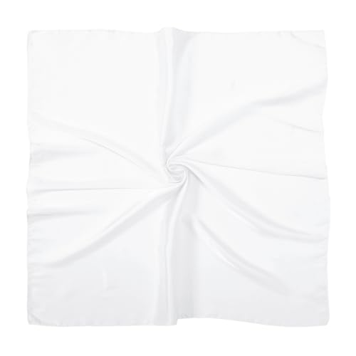 RIIQIICHY 35 Inch Head Scarf for Women Hair Scarf Like Silk Scarf Square Scarf Bandanas for Women - color: White