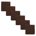 Motique Accessories Solid Color Bandana - Set of 6 Bandannas - color: Dark Brown