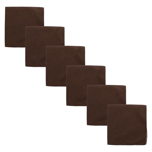 Motique Accessories Solid Color Bandana - Set of 6 Bandannas - color: Dark Brown