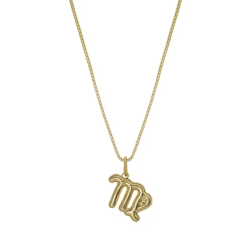 James Michelle Bubble Zodiac Necklace for Women – 3-Year Color Guarantee – Waterproof, Non-Tarnish, Hypoallergenic, Gold PVD Coated – Great for Beach, Wedding, Gifts - style: Virgo