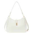 CLUCI Hobo Bags for Women, Vegan Leather Tote Handbag, Water Repellent Shoulder Purses, Crossbody Bag with Adjustable Strap - color: C-white-large
