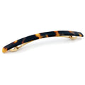 French Amie Long and Skinny Bar Yellow Tokyo Large 4 1/4" Celluloid Acetate Handmade Automatic Hair Clip Barrette with No Slip Sturdy Silver Clasp for Women and Girls, Made in France (Yellow Tokyo) - color: Yellow Tokyo