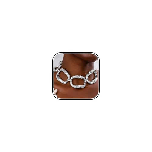 choice of all Chunky Gold Necklace Statement Necklace for Women Punk Chain Thick Gold Choker Jewelry Trendy Birthday Gifts - color: N2:chunky silver necklace