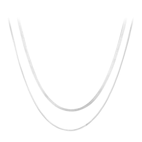 Gold Necklaces for Women Gifts - 14K Gold Plated Necklace for Women Necklaces for Her Tiny Fashion Jewelry for Teens，for Women Friends Jewelry Gifts，Necklace Gold Jewelry Birthday Gifts - style: Double layered steel necklace
