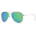 JOOX Polarized Aviator Sunglasses for Women Men, UV400 Protection Lens and Lightweight Metal Pilot Frame JX2775 - color: Shiny Gold/Green Mirror