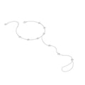 Hand Chain Bracelet for Women Trendy, Dainty Silver Beaded Finger Ring Bracelet Non Tarnish Minimalist Adjustable Simple Cute Silver Bracelets Waterproof Fashion Jewelry - color: Silver-02
