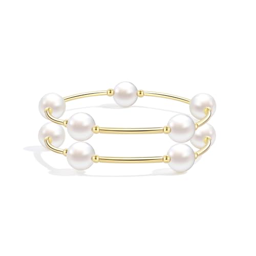 Elegance 11 designs 10mm Crystal White Pearl Blessing Bracelet - style: style-2pcs