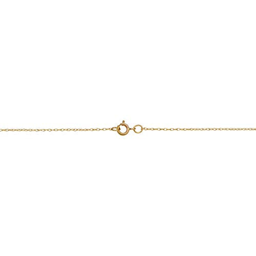 Kooljewelry Womens Classic Rope Chain - 10k Yellow Gold Barely-There Necklace, Thin Lightweight - size: 14 inch, style: 0.7 mm wide