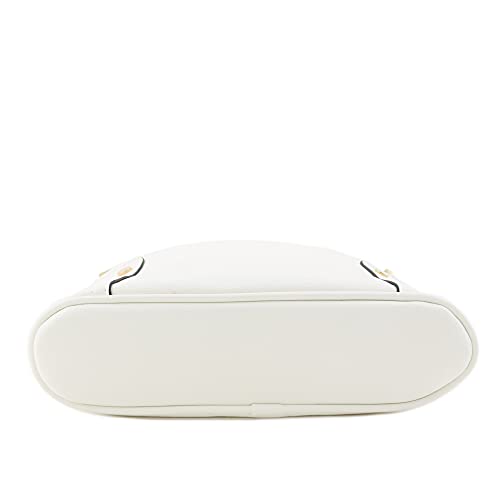 ALYSSA Triple Zip Pocket Large Crossbody Bag - color: White