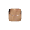 FOCALOOK 14K Gold Plated Necklaces for Women, Fashion Herringbone Choker Necklace Stainless Steel Flat Snake Chain 3/5MM(W) 12.5"/15"/18"+3.5"(L) - color: 5MM-Rose Gold-12.5"