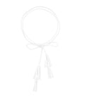 TeeYee Women Girls Multi Colors Braided Waist Tie Belt/Rope/Chain with Tassel Fringe Wrap Cloth Belts for Ladies Dress Pants - color: White