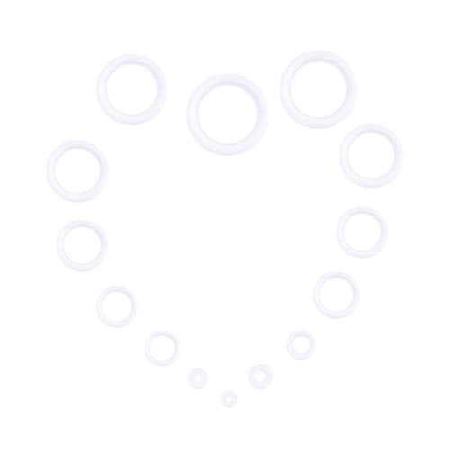 WBRWP 20/28pcs Ear Stretching kit Set: Hollow Hard/Soft Silicone Plugs and Tunnels Ear Expander Gauges Stretcher Body Piercing Jewelry - style: 28pcs Thick/White