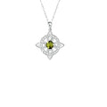 Mystical Birthstone Witches Knot Necklace – Natural Crystal Celtic Pendant, Wiccan Pagan Jewelry Gift for Women - color: August