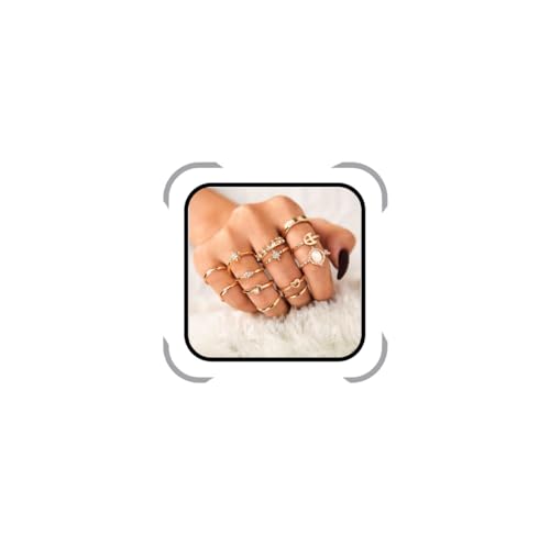 13 Pcs Women Rings Set Knuckle Rings Gold Bohemian Rings Vintage Gem Crystal Rings Joint Knot Ring Sets for Teens Party Daily Fesvital Jewelry Gift(style3)