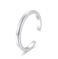 CHIC & ARTSY 925 Sterling Silver Open Toe Ring for Women - Lightweight Comfortable Yoga Toe Rings, Adjustable Stackable Toe Rings, Boho Coastal Vacation Beach Foot Jewellery - color: Classic #05