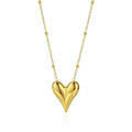 14K Gold Heart Necklace for Women Boho stainless steel waterproof Cute Dainty Love Pendant Necklaces for Women - color: Styie-10