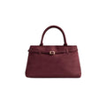 Base’ic Women’s Suede Tote Bag with Gold Hardware – Trendy Slouchy Shoulder Hobo Satchel Handbag Work Purse Travel Gift - color: Burgundy (Gold Hardware)