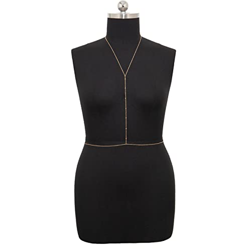 Gold Body Chain Necklace & Bikini Waist Bracelet for Women - style: Style E