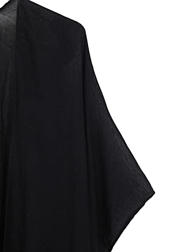 Breezy Lane Kimonos for Women Swimsuit Coverups Beach Cover Up Swimwear Cardigan Summer - color: All Black B