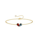 Turandoss Gifts for Women Her Daughter - 6 7 8 9 10 11 12 13 14 15 16 Year Old Girls Birthday Gifts, 14K Dainty Gold Plated Created Birthstone Bracelets for Women Girls Teens Jewelry Gifts - color: 01-06-Jan-Jun-Birthstone