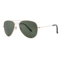 JOOX Polarized Aviator Sunglasses for Women Men, UV400 Protection Lens and Lightweight Metal Pilot Frame JX2775 - color: Shiny Gold/G15 Green